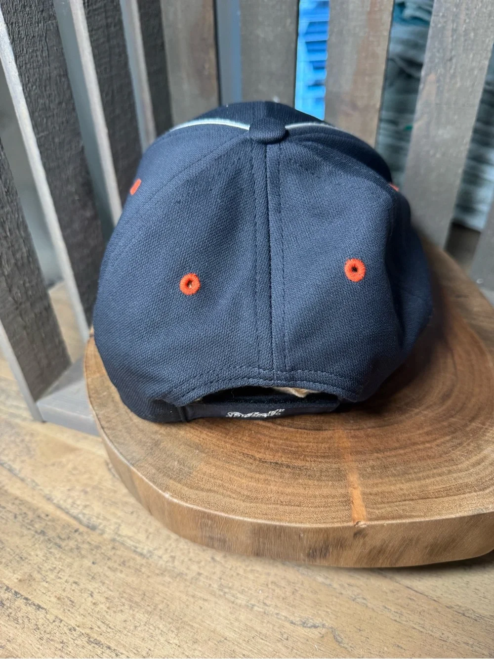 Kids Detroit Tigers D Logo Baseball Cap in Navy and Orange